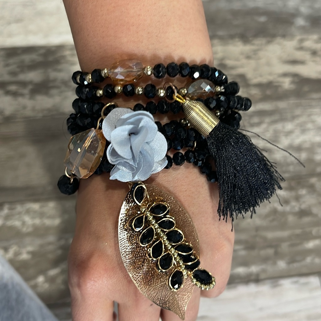 Black Stack Bracelets